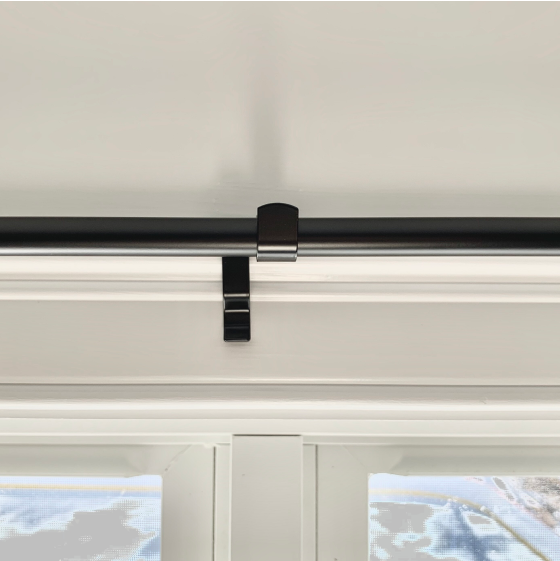 Kwik-Hang's center support bracket on a window