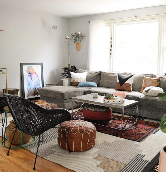 Curtains Hung in Living Room