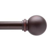 5/8" Chelsea Curtain Rod With Classic Ball Finials, 28" to 86"