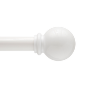 5/8" Chelsea Curtain Rod With Classic Ball Finials, 28" to 86"