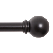 5/8" Chelsea Curtain Rod With Classic Ball Finials, 28" to 86"