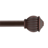 5/8" Beckett Curtain Rod With Cap Finials, 28" to 86"