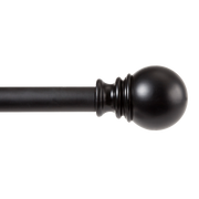 1" Layla Curtain Rod With Ball Finials, 30" to 84"