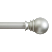 1" Layla Curtain Rod With Ball Finials, 30" to 84"